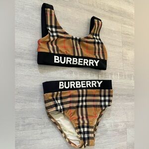 Burberry 2 Piece Swimsuit 
Size 3